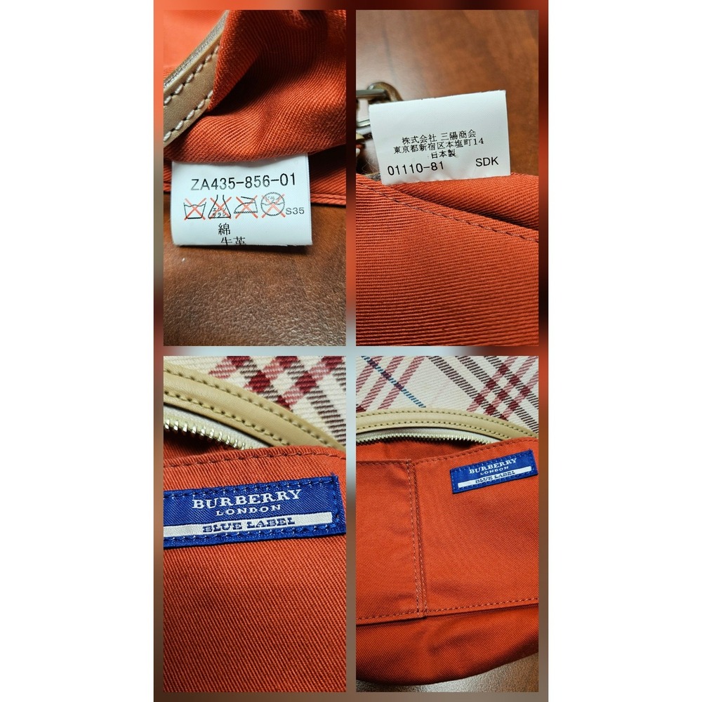 BURBERRY Blue Label Nova Check Shoulder Bag Red White Canvas Japan Exclusive Y2K - Picture 7 of 9